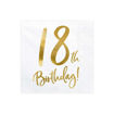 Picture of 18TH BIRTHDAY WHITE PAPER NAPKINS 33 X 33CM - 20 PACK